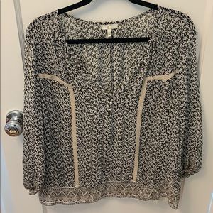 Sanna Silk Peasant Blouse